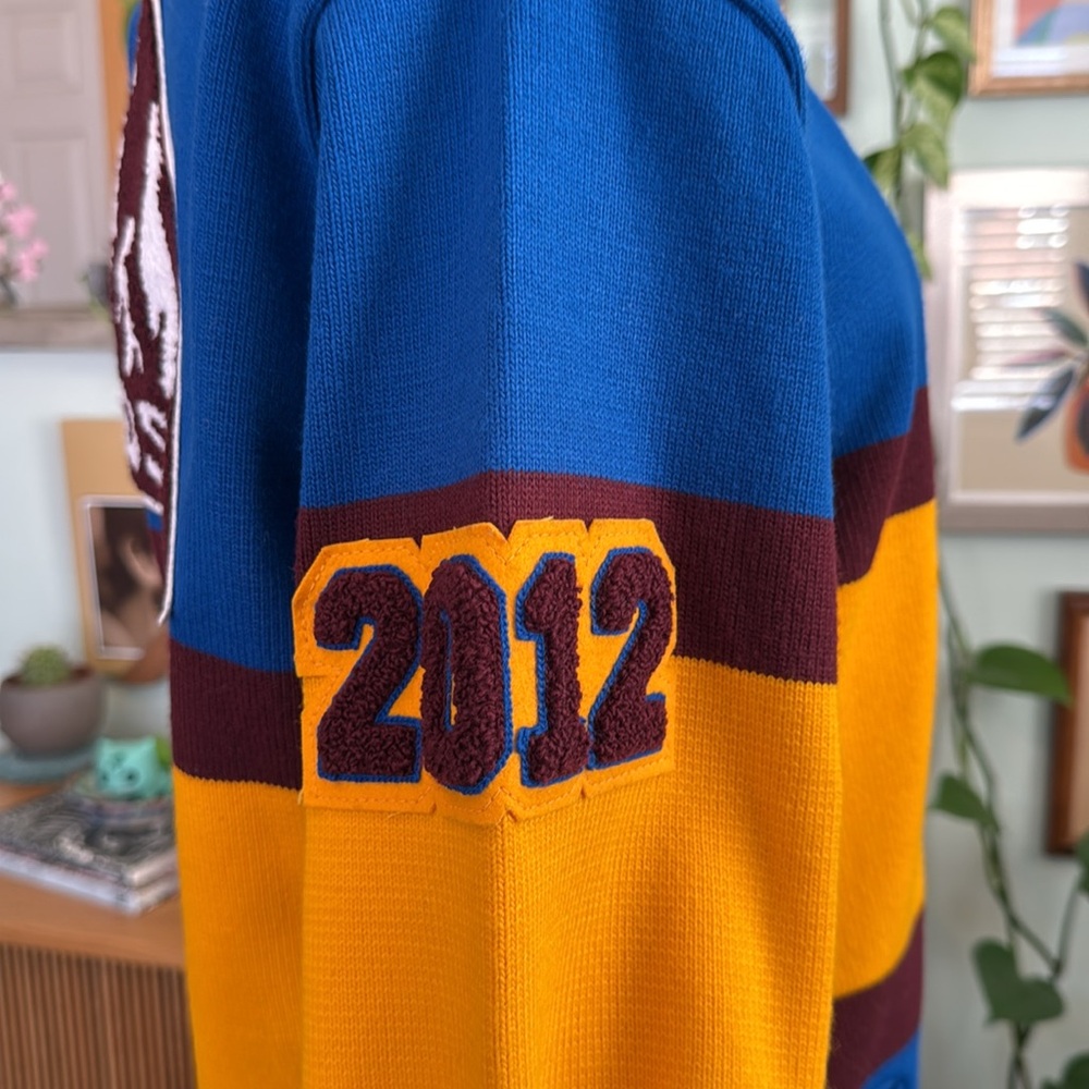 Cyprus Varsity Cardigan - Blue and Yellow - Picture 6 of 10